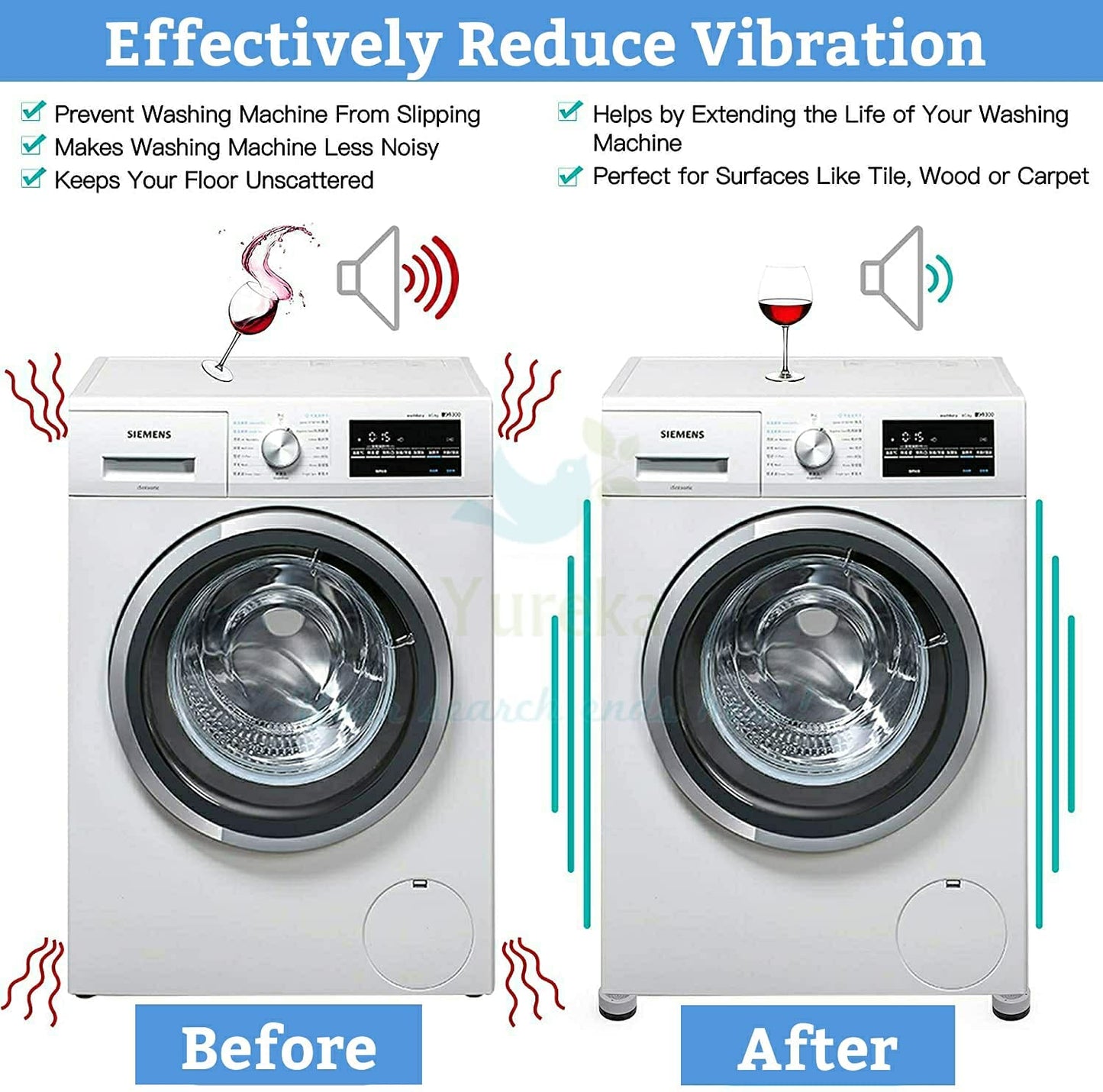 Anti Vibration Pads for Washing Machine/Fridge/Coolers/Furniture