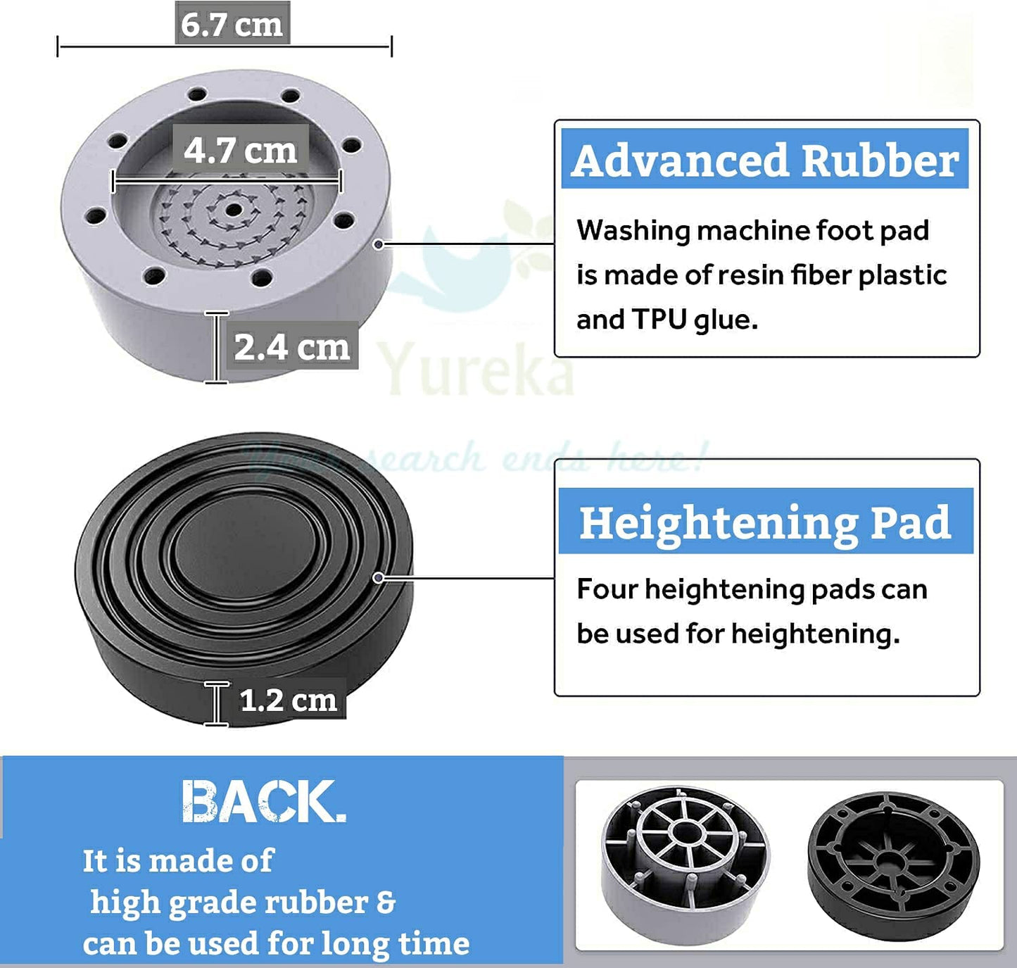 Anti Vibration Pads for Washing Machine/Fridge/Coolers/Furniture