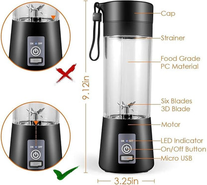 Portable Handy Juicer Blender – 6 Blades in 3D | FlexMart 🥤